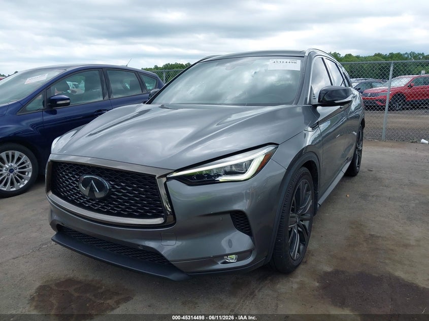 2020 Infiniti Qx50 VIN 3PCAJ5M34LF111725 IAAI salvage auction — HAIL, Salvage Title, sold $9,700 on 2026-08-06 (photo 2)