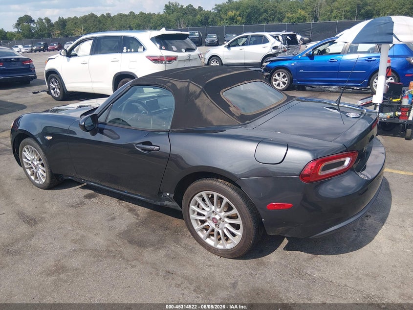 2017 Fiat 124 spider VIN JC1NFAEK4H0103466 IAAI salvage auction — LEFT & RIGHT, Salvage (South Carolina), sold $3,400 on 2026-07-29 (photo 3)