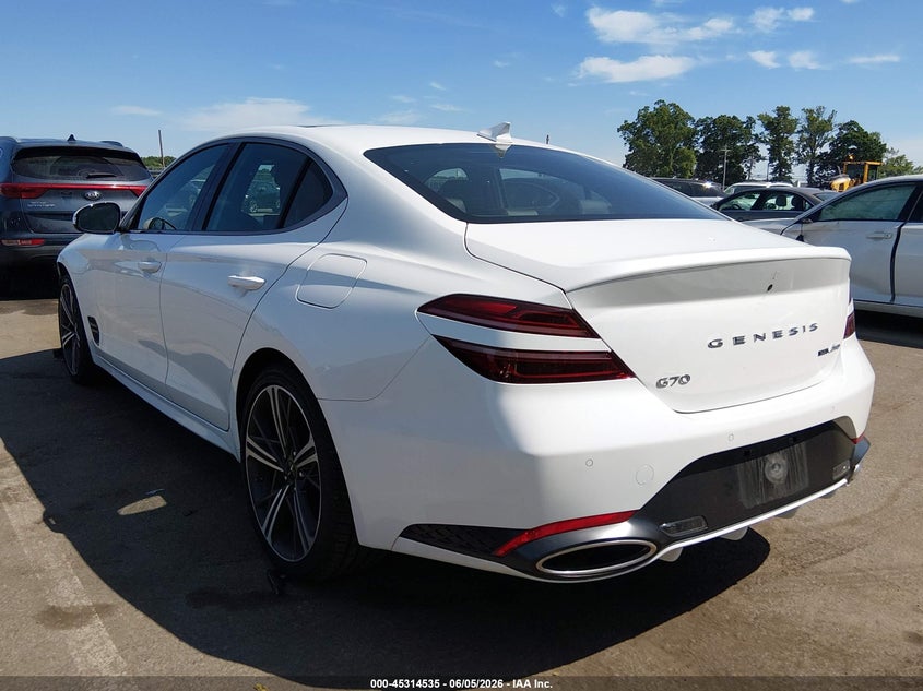 2025 Genesis G70 VIN KMTG54SE6SU159019 IAAI salvage auction — FRONT END, Salvage (New Jersey), sold $13,800 on 2026-10-02 (photo 3)
