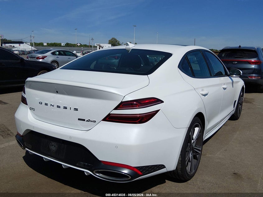 2025 Genesis G70 VIN KMTG54SE6SU159019 IAAI salvage auction — FRONT END, Salvage (New Jersey), sold $13,800 on 2026-10-02 (photo 4)