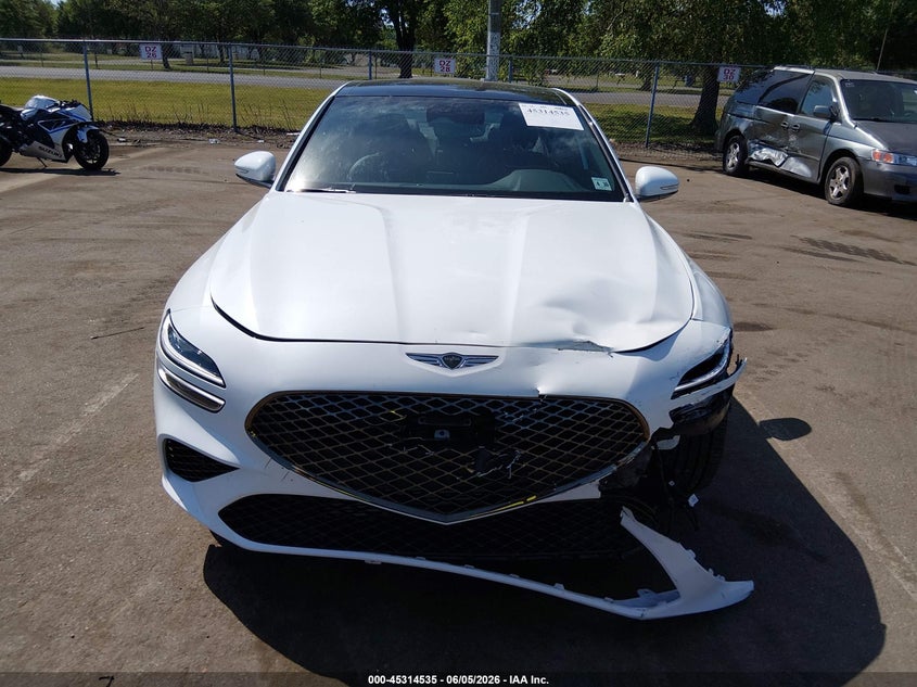 2025 Genesis G70 VIN KMTG54SE6SU159019 IAAI salvage auction — FRONT END, Salvage (New Jersey), sold $13,800 on 2026-10-02 (photo 6)