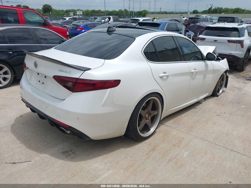 2019 Alfa romeo Giulia VIN ZARFAMBN1K7601196 IAAI salvage auction — FRONT END, Salvage (Texas), sold $1,625 on 2026-08-24 (photo 4)