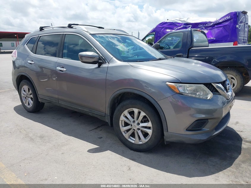 2016 Nissan Rogue VIN KNMAT2MV6GP676970 IAAI salvage auction — NORMAL WEAR, Salvage Title, sold $2,100 on 2026-07-23 (photo 1)