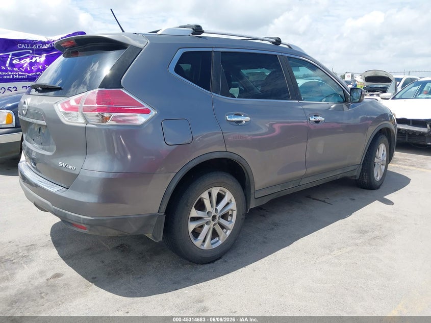 2016 Nissan Rogue VIN KNMAT2MV6GP676970 IAAI salvage auction — NORMAL WEAR, Salvage Title, sold $2,100 on 2026-07-23 (photo 4)