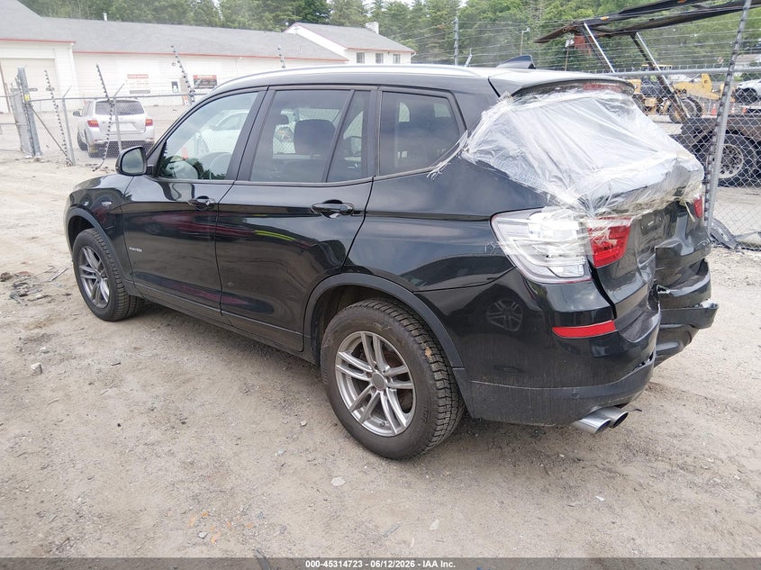 2016 BMW X3 VIN 5UXWX9C5XG0D92658 IAAI salvage auction — REAR END, Salvage Title, sold $450 on 2026-07-24 (photo 3)