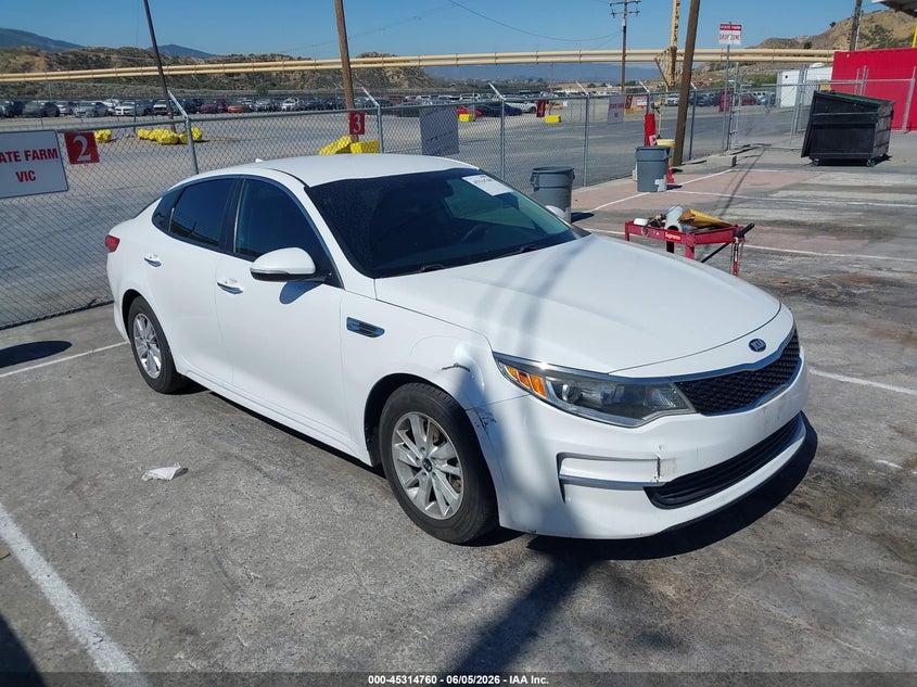 2018 Kia Optima VIN 5XXGT4L3XJG234584 IAAI salvage auction — THEFT, Salvage Title, sold $1,800 on 2026-07-05 (photo 1)