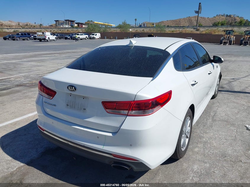 2018 Kia Optima VIN 5XXGT4L3XJG234584 IAAI salvage auction — THEFT, Salvage Title, sold $1,800 on 2026-07-05 (photo 4)