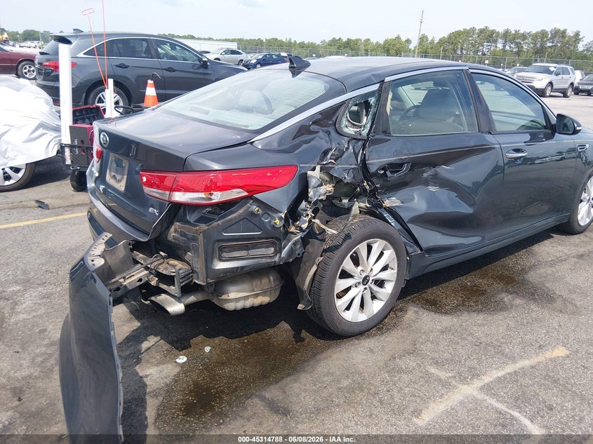 2016 Kia Optima VIN 5XXGU4L34GG007526 IAAI salvage auction — RIGHT SIDE, Salvage (South Carolina), sold $1,050 on 2026-07-22 (photo 6)
