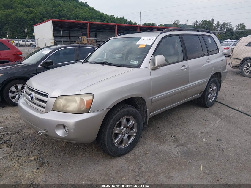 2006 Toyota Highlander VIN JTEHP21A860185131 IAAI salvage auction — NORMAL WEAR, Clear-Dealer Only (West Virginia), sold $275 on 2026-07-23 (photo 2)