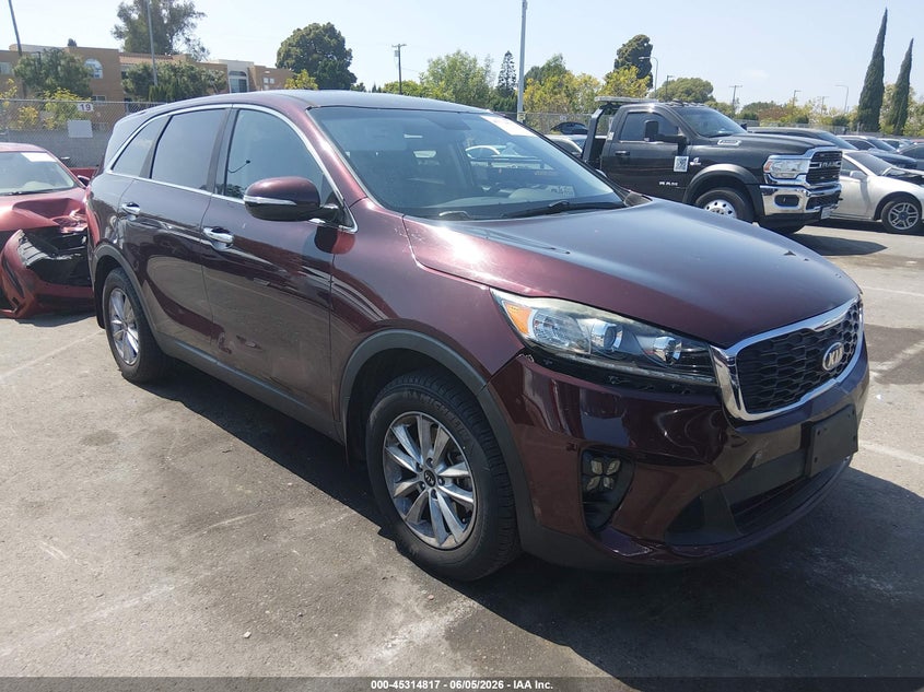 2019 Kia Sorento VIN 5XYPG4A33KG537307 IAAI salvage auction — FRONT END, Salvage Title, sold $1,250 on 2026-07-23 (photo 1)