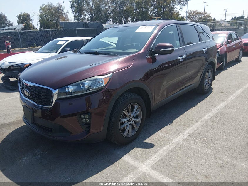2019 Kia Sorento VIN 5XYPG4A33KG537307 IAAI salvage auction — FRONT END, Salvage Title, sold $1,250 on 2026-07-23 (photo 2)