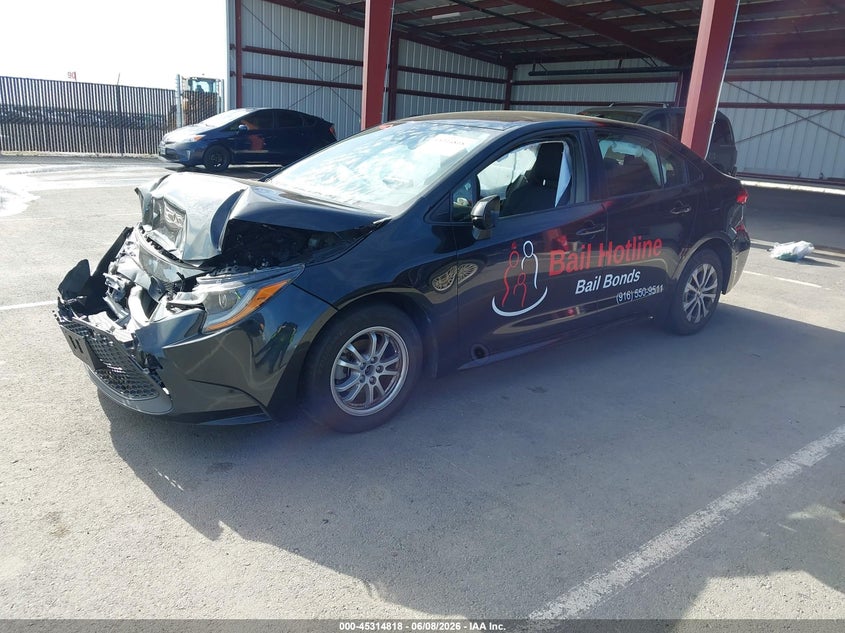 2022 Toyota Corolla VIN JTDEAMDEXNJ047067 IAAI salvage auction — FRONT END, Salvage Title, sold $2,300 on 2026-07-14 (photo 2)