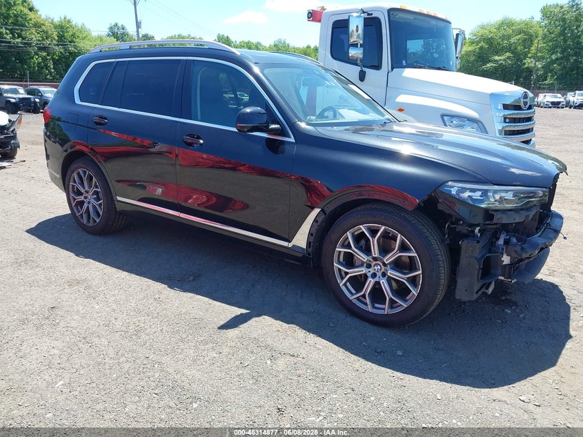 2020 BMW X7 VIN 5UXCW2C00L9A02075 IAAI salvage auction — FRONT END, Salvage Title, sold $15,100 on 2026-07-29 (photo 1)