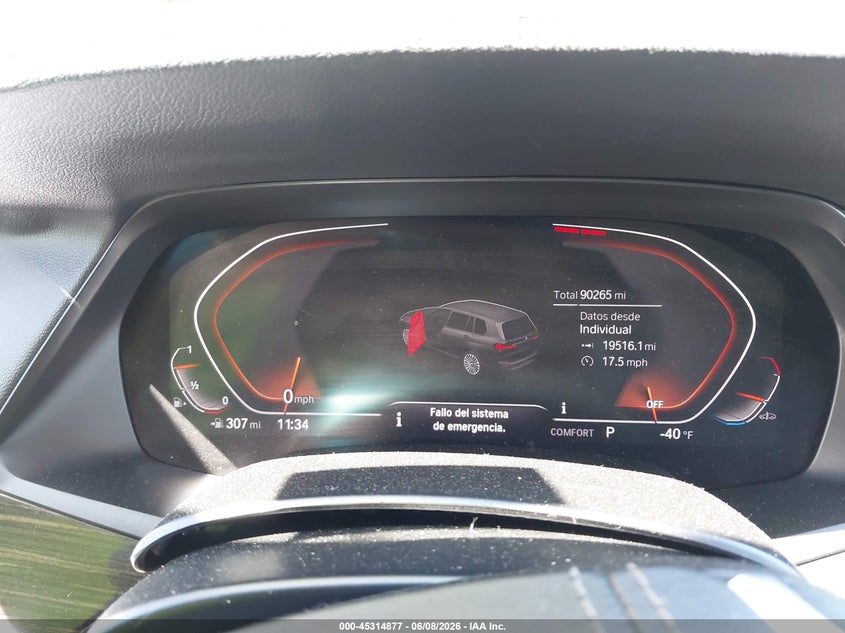 2020 BMW X7 VIN 5UXCW2C00L9A02075 IAAI salvage auction — FRONT END, Salvage Title, sold $15,100 on 2026-07-29 (photo 7)