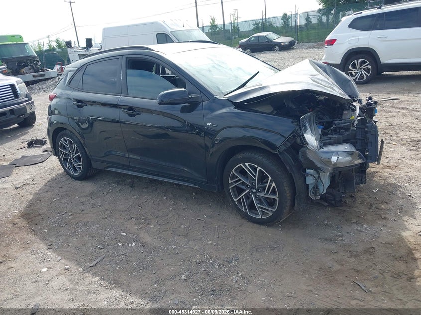 2022 Hyundai Kona VIN KM8K3CA37NU771075 IAAI salvage auction — ENGINE DAMAGE, Salvage (Pennsylvania), sold $750 on 2026-07-31 (photo 1)