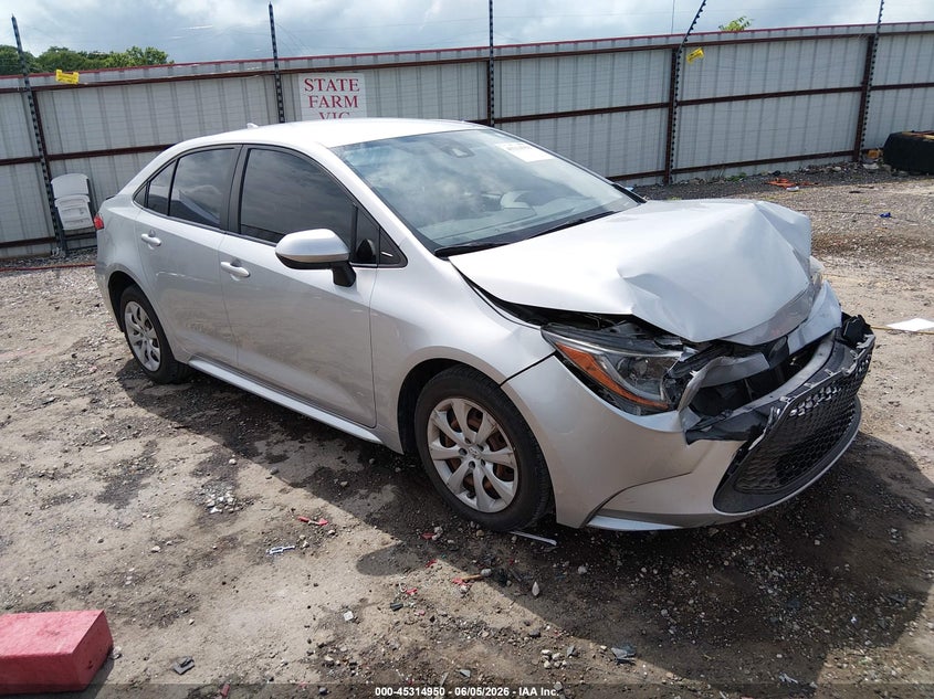 2020 Toyota Corolla VIN JTDEPRAE6LJ005542 IAAI salvage auction — FRONT END, Salvage Title, sold $3,550 on 2026-08-02 (photo 1)