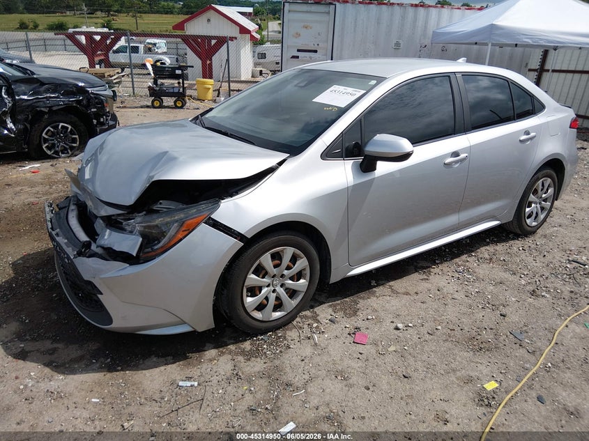2020 Toyota Corolla VIN JTDEPRAE6LJ005542 IAAI salvage auction — FRONT END, Salvage Title, sold $3,550 on 2026-08-02 (photo 2)
