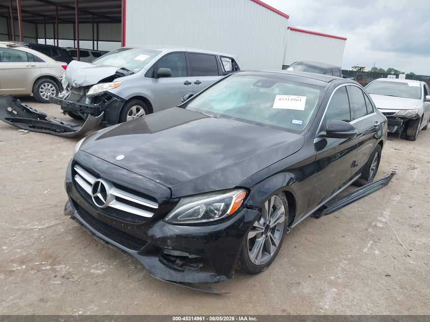 2016 Mercedes-benz C-klasse VIN WDDWF4JB7GR153468 IAAI salvage auction — FRONT END, Salvage Title, sold $3,625 on 2026-08-05 (photo 2)