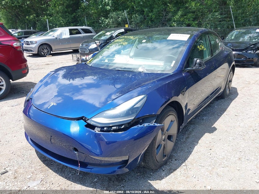 2023 Tesla Model 3 VIN 5YJ3E1EA7PF503798 IAAI salvage auction — REPOSSESSION, Salvage Title, sold $725 on 2026-07-29 (photo 2)