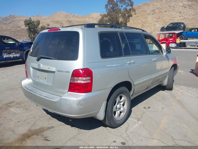 2003 Toyota Highlander VIN JTEGD21A530071412 IAAI salvage auction — NORMAL WEAR, Clear - Dealer Only (California), sold $400 on 2026-07-07 (photo 4)