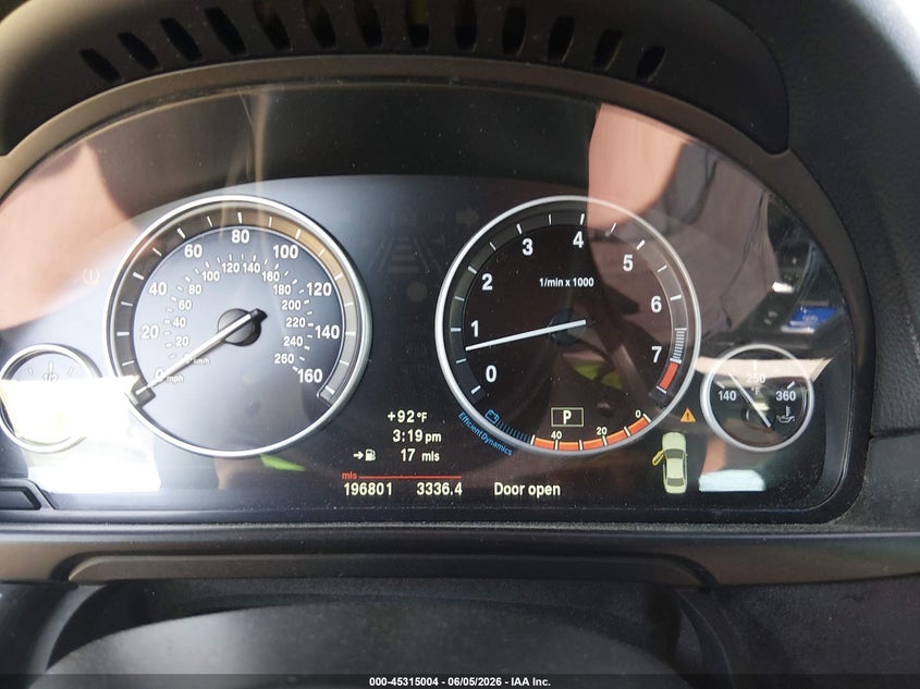 2012 BMW 5er VIN WBAFU7C5XCDU59318 IAAI salvage auction — FRONT END, Salvage Title, sold $1,025 on 2026-07-16 (photo 7)