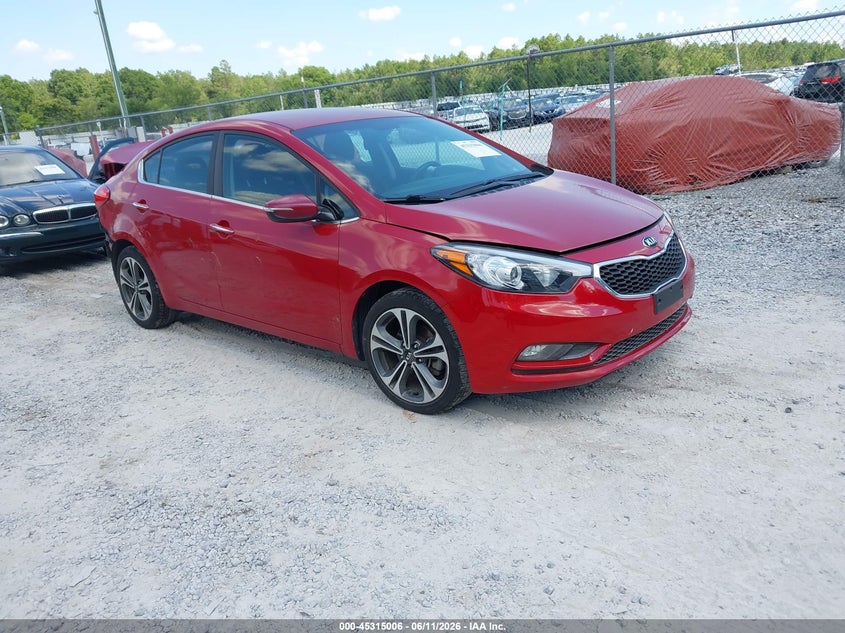2014 Kia Forte VIN KNAFX4A81E5232020 IAAI salvage auction — REAR END, Salvage Title, sold $1,050 on 2026-07-23 (photo 1)
