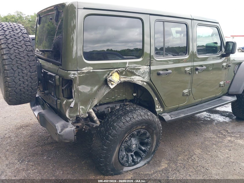 2021 Jeep Wrangler / VIN 1C4HJXFN3MW608268 IAAI salvage auction — REAR END, Salvage Title, sold $9,000 on 2026-07-18 (photo 6)