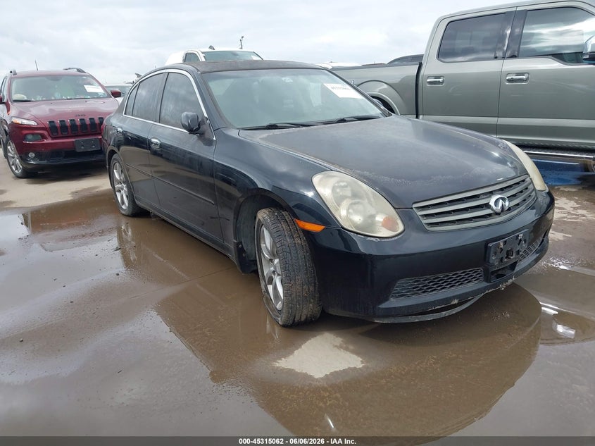 2005 Infiniti G VIN JNKCV51F95M316042 IAAI salvage auction — NORMAL WEAR, Original (Texas), sold $375 on 2026-07-07 (photo 1)