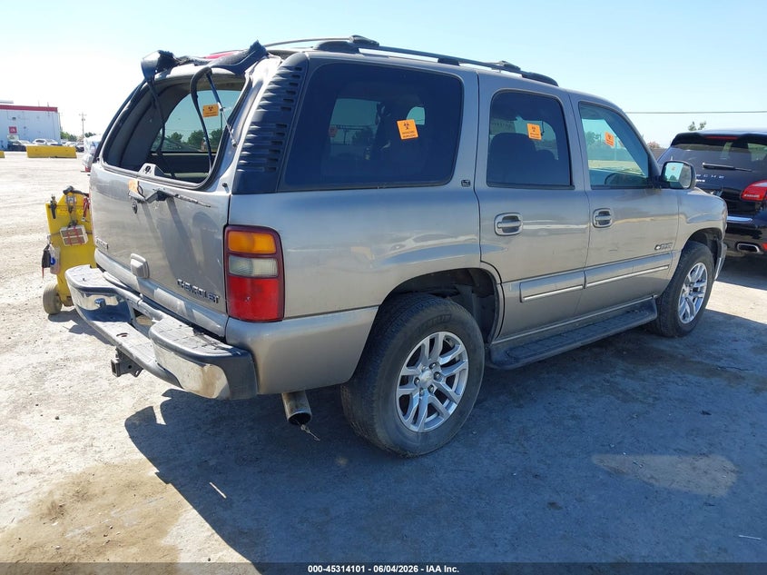 2001 Chevrolet Tahoe VIN 1GNEK13T81J262153 IAAI salvage auction — NORMAL WEAR, Salvage Title - Dealer (California), sold $375 on 2026-07-09 (photo 4)