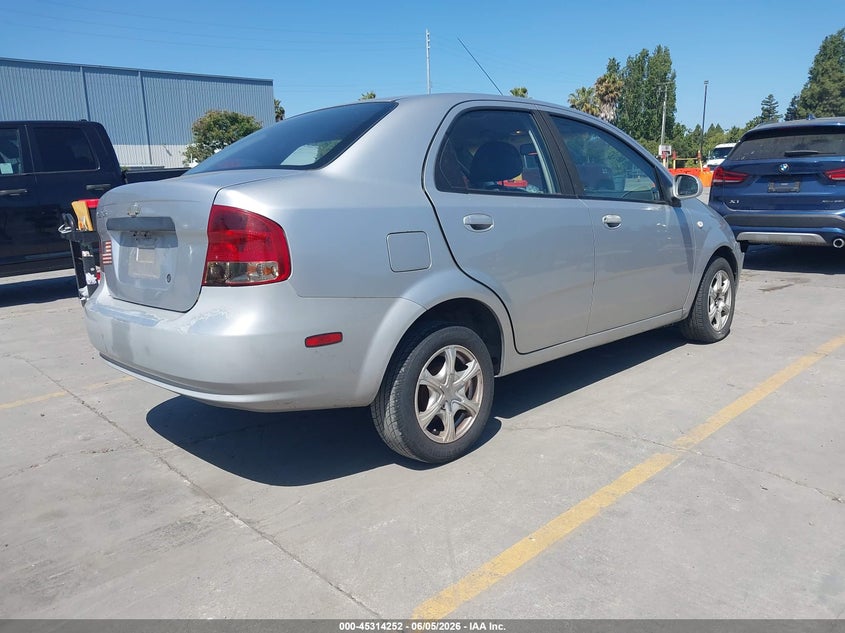 2006 Chevrolet Aveo VIN KL1TD56616B524112 IAAI salvage auction — LEFT SIDE, Salvage (California), sold $450 on 2026-07-13 (photo 4)