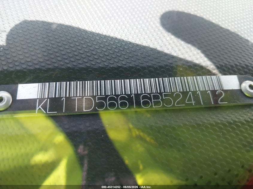 2006 Chevrolet Aveo VIN KL1TD56616B524112 IAAI salvage auction — LEFT SIDE, Salvage (California), sold $450 on 2026-07-13 (photo 9)