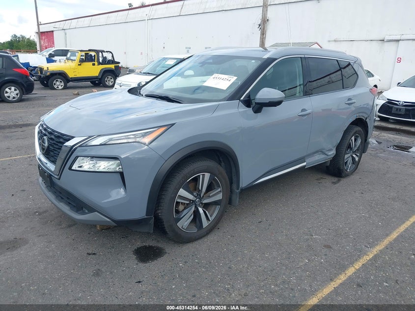 2021 Nissan Rogue VIN JN8AT3CB2MW238174 IAAI salvage auction — SIDE, Salvage Title, sold $6,800 on 2026-07-23 (photo 2)
