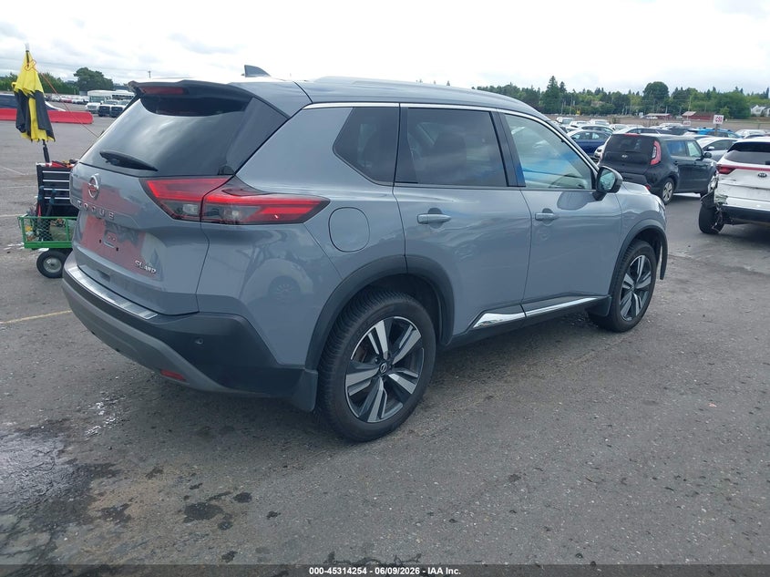 2021 Nissan Rogue VIN JN8AT3CB2MW238174 IAAI salvage auction — SIDE, Salvage Title, sold $6,800 on 2026-07-23 (photo 4)