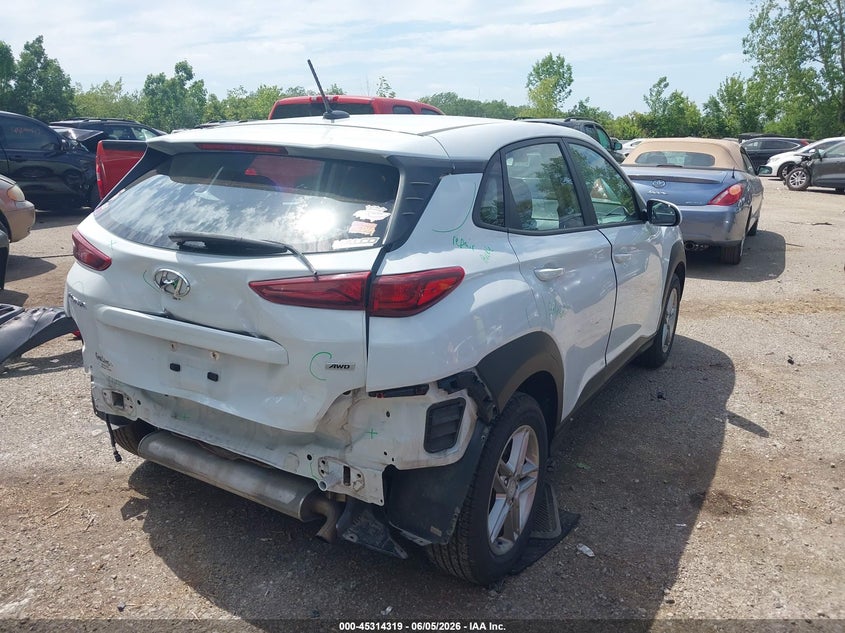 2019 Hyundai Kona VIN KM8K1CAAXKU281813 IAAI salvage auction — REAR END, Salvage Title, sold $3,900 on 2026-07-14 (photo 4)