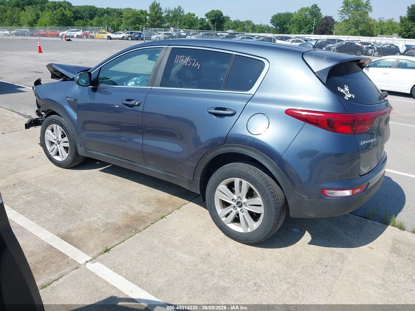 2017 Kia Sportage VIN KNDPMCAC9H7291243 IAAI salvage auction — FRONT END, Salvage Title, sold $675 on 2026-08-01 (photo 3)