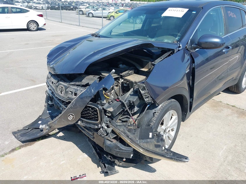 2017 Kia Sportage VIN KNDPMCAC9H7291243 IAAI salvage auction — FRONT END, Salvage Title, sold $675 on 2026-08-01 (photo 6)
