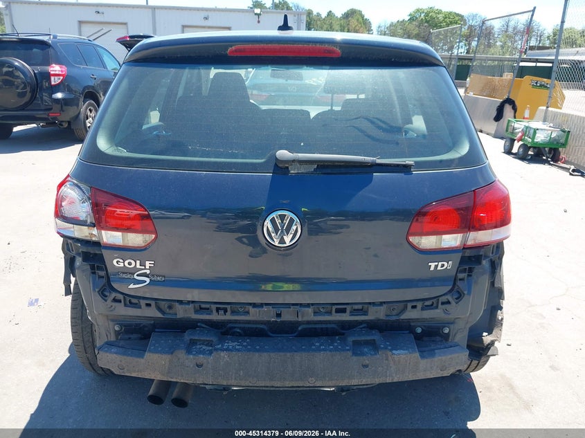 2013 Volkswagen Golf VIN WVWDM7AJ8DW029321 IAAI salvage auction — REAR END, Salvage Title, sold $875 on 2026-07-07 (photo 6)