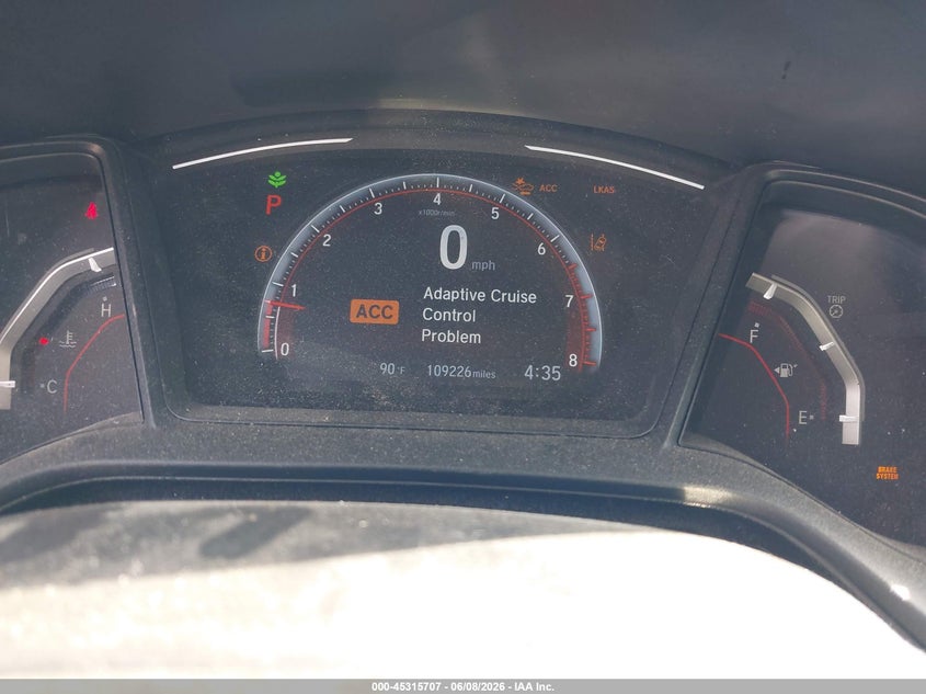 2021 Honda Civic VIN SHHFK7H4XMU203102 IAAI salvage auction — FRONT END, Salvage Title, sold $4,450 on 2026-07-15 (photo 7)