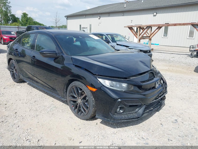 2021 Honda Civic VIN SHHFK7H4XMU203102 IAAI salvage auction — FRONT END, Salvage Title, sold $4,450 on 2026-07-15 (photo 1)