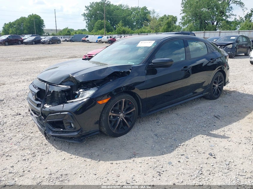 2021 Honda Civic VIN SHHFK7H4XMU203102 IAAI salvage auction — FRONT END, Salvage Title, sold $4,450 on 2026-07-15 (photo 2)