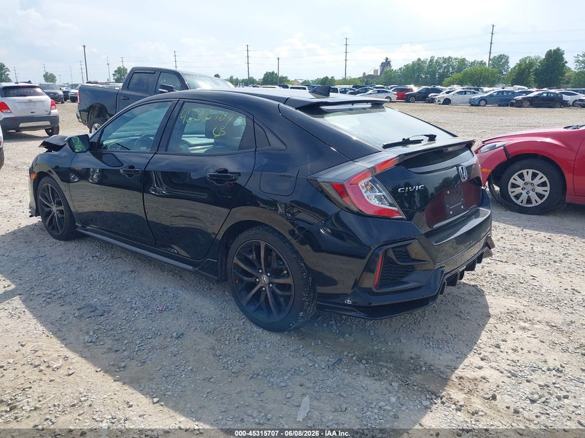 2021 Honda Civic VIN SHHFK7H4XMU203102 IAAI salvage auction — FRONT END, Salvage Title, sold $4,450 on 2026-07-15 (photo 3)
