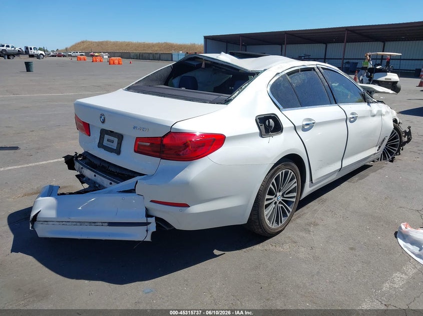 2018 BMW 5er VIN WBAJE5C58JG918403 IAAI salvage auction — ROLLOVER, Salvage Title, sold $1,350 on 2026-07-22 (photo 4)