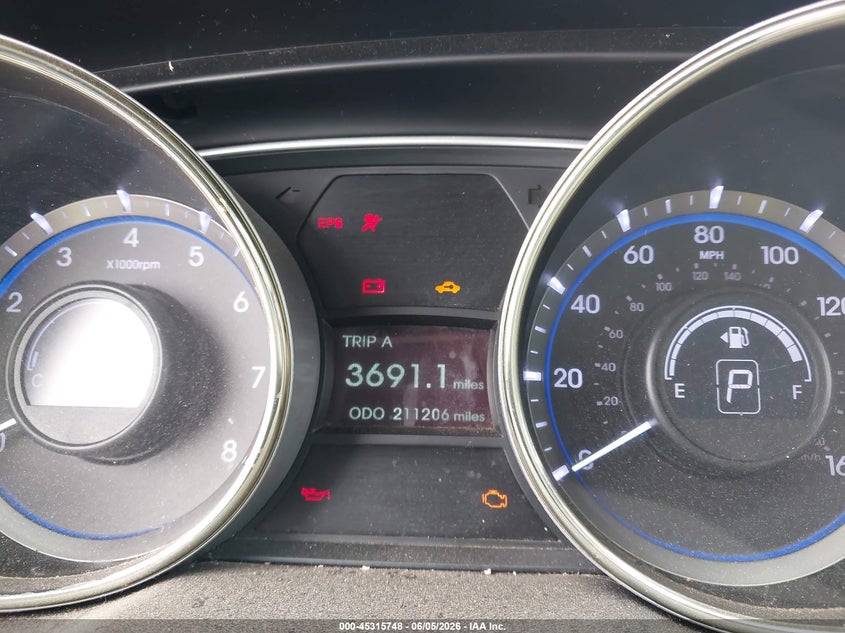 2013 Hyundai Sonata VIN 5NPEC4AC0DH683386 IAAI salvage auction — NORMAL WEAR, Salvage Title, sold $700 on 2026-07-15 (photo 7)