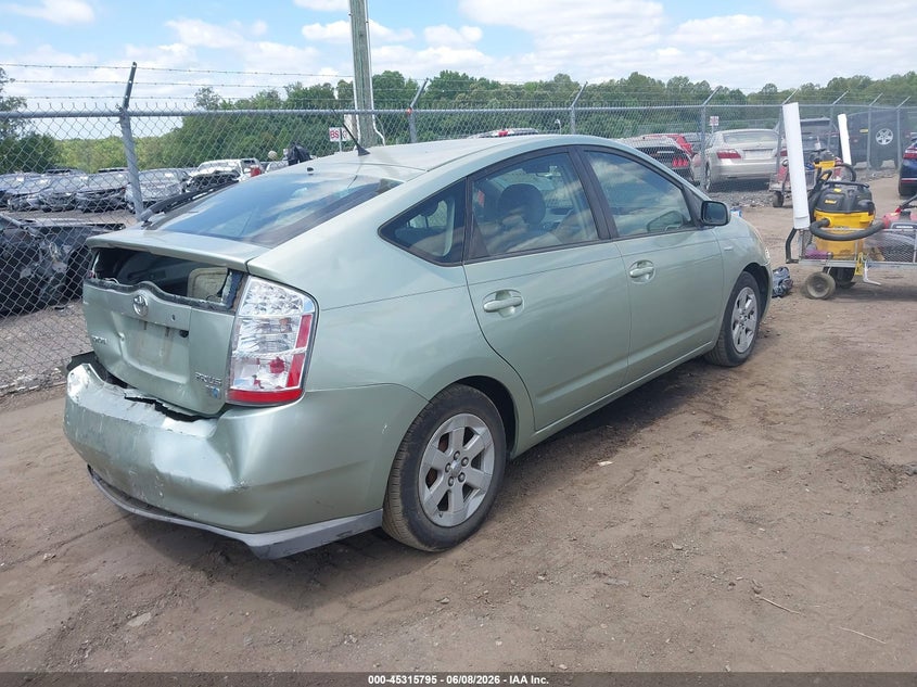2007 Toyota Prius VIN JTDKB20U977659455 IAAI salvage auction — REAR END, Clear (Virginia), sold $450 on 2026-07-13 (photo 4)