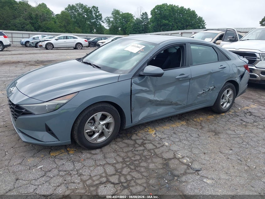 2022 Hyundai Elantra VIN KMHLL4AG2NU345193 IAAI salvage auction — LEFT SIDE, Salvage (Georgia), sold $3,400 on 2026-07-29 (photo 2)
