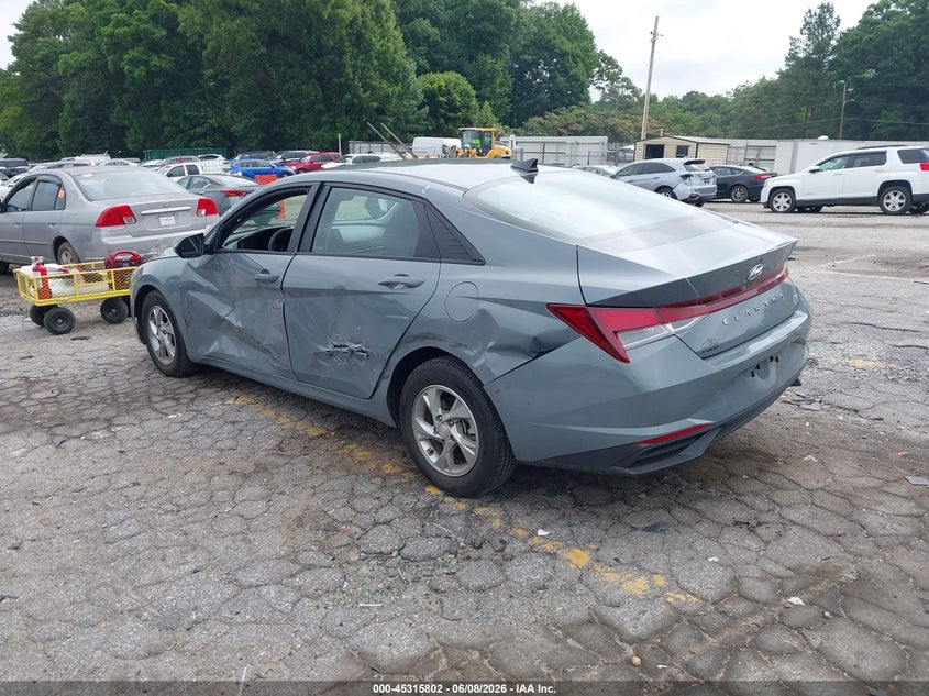 2022 Hyundai Elantra VIN KMHLL4AG2NU345193 IAAI salvage auction — LEFT SIDE, Salvage (Georgia), sold $3,400 on 2026-07-29 (photo 3)