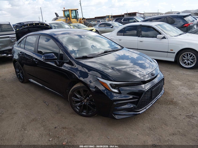 2025 Toyota Corolla VIN 5YFS4MCE3SP247372 IAAI salvage auction — FRONT & REAR, Original (Texas), sold $6,300 on 2026-07-30 (photo 1)