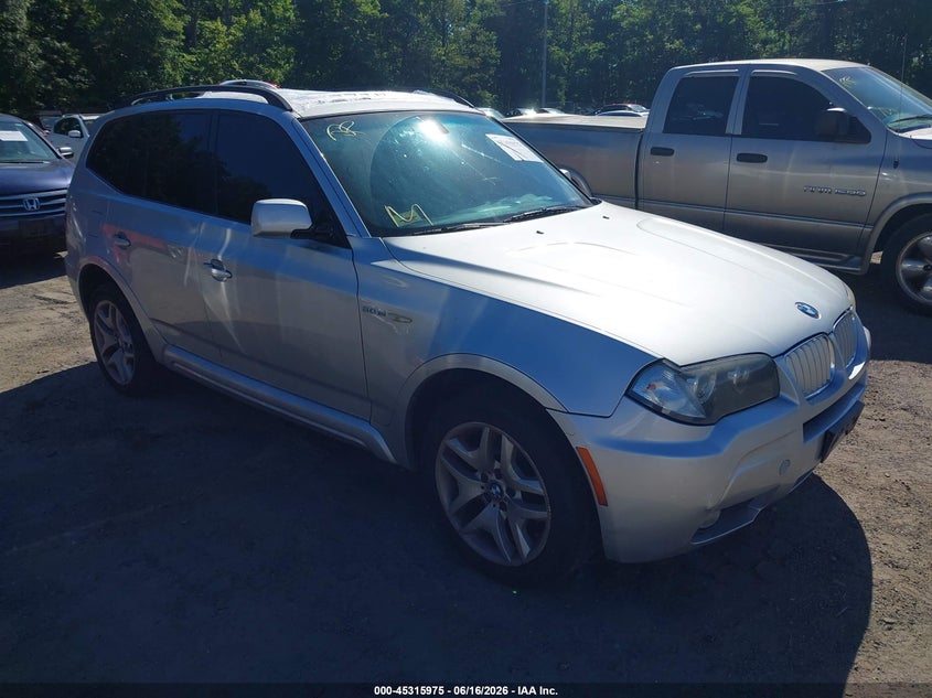 2007 BMW X3 VIN WBXPC93467WJ01353 IAAI salvage auction — ROOF, Salvage - Greater Than 75% (Maryland), sold $175 on 2026-07-22 (photo 1)