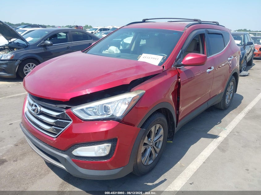 2015 Hyundai Santa fe VIN 5XYZU3LB4FG250323 IAAI salvage auction — FRONT END, Salvage (North Carolina), sold $2,100 on 2026-07-15 (photo 2)