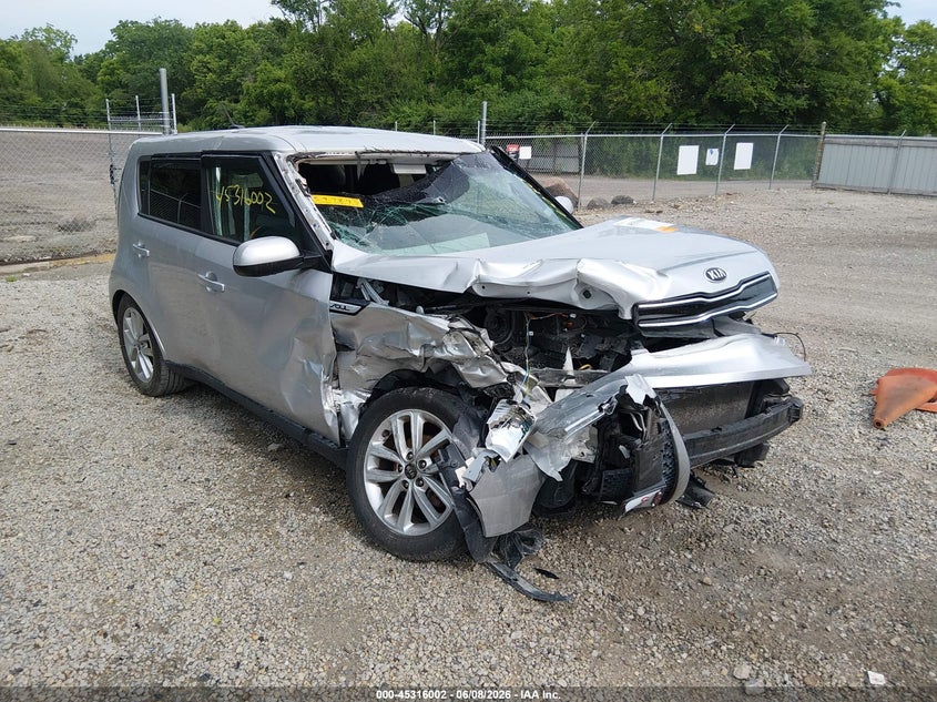 2018 Kia Soul VIN KNDJP3A55J7597845 IAAI salvage auction — FRONT END, Salvage Title, sold $325 on 2026-07-07 (photo 1)